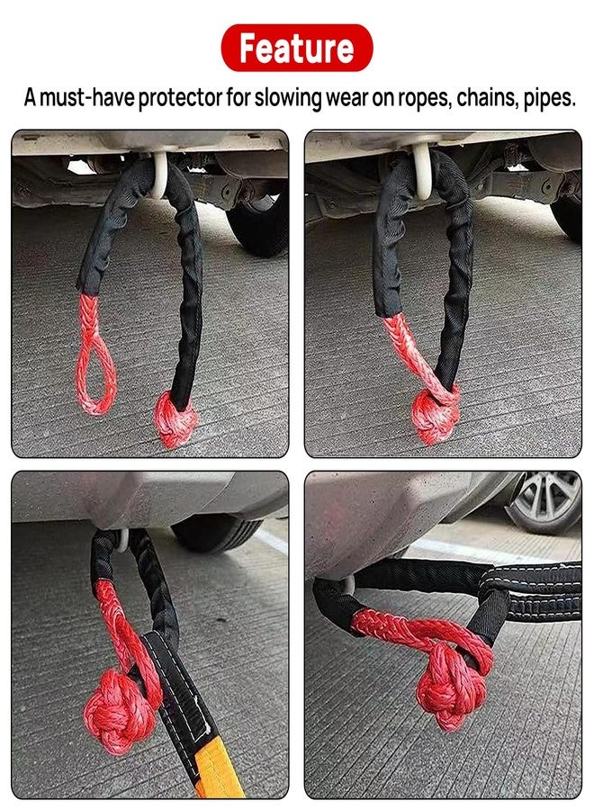 PSLER Winch Rope Protector, Winch Rope Protective Sleeve Universal Polyester Cable Line (W: 1.2in, L: 39.4in) - Image 2