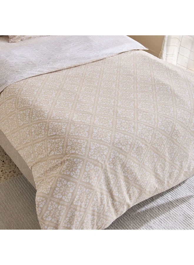 هوم بوكس Madison Burnley 3-Piece Printed Cotton Twin Duvet Cover Set - 150x220 cm