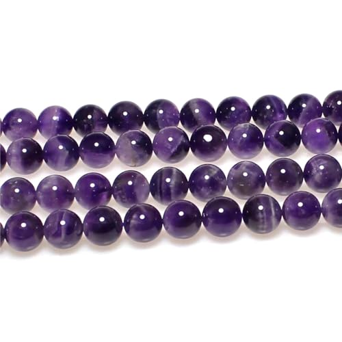 MJDCB Natural Dreamy Amethyst Beads Round Stone Beads DIY Loose Beads for Jewelry Making Beads 15" (8mm) - Image 5