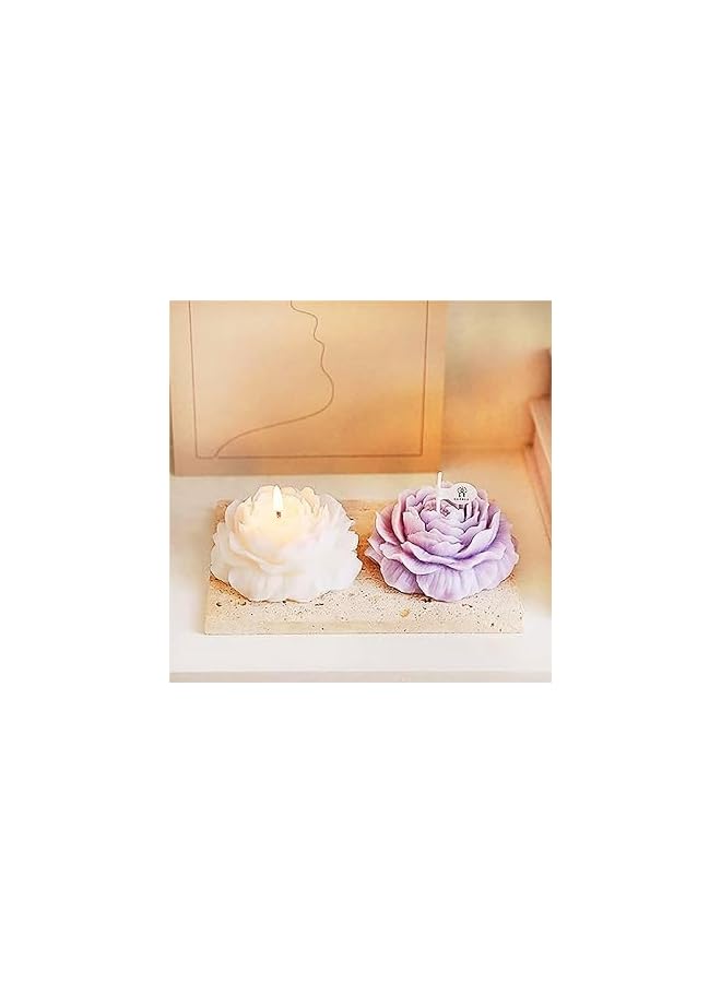 Green Tiger “Rose Candles - Elegant White Flower-Shaped Scented Candles in Organic Soy Wax | Perfect Valentine's Day Gift for Women | Minimalist Home Decor Delight” - Image 2