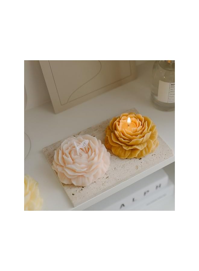 Green Tiger “Rose Candles - Elegant White Flower-Shaped Scented Candles in Organic Soy Wax | Perfect Valentine's Day Gift for Women | Minimalist Home Decor Delight” - Image 4