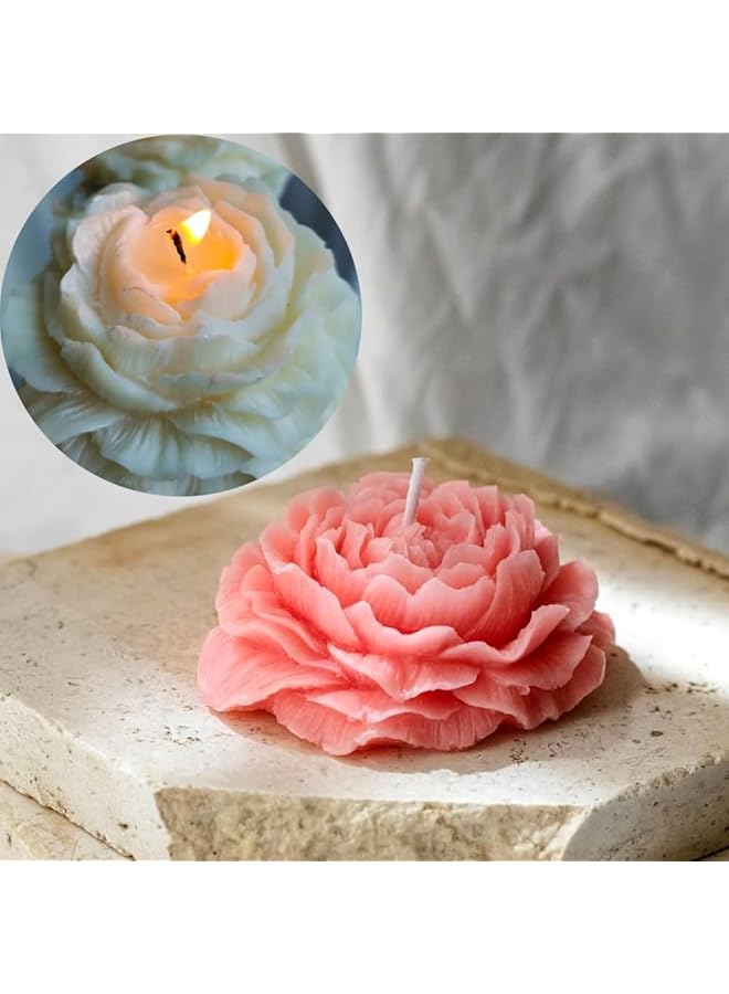 Green Tiger “Rose Candles - Elegant White Flower-Shaped Scented Candles in Organic Soy Wax | Perfect Valentine's Day Gift for Women | Minimalist Home Decor Delight” - Image 1