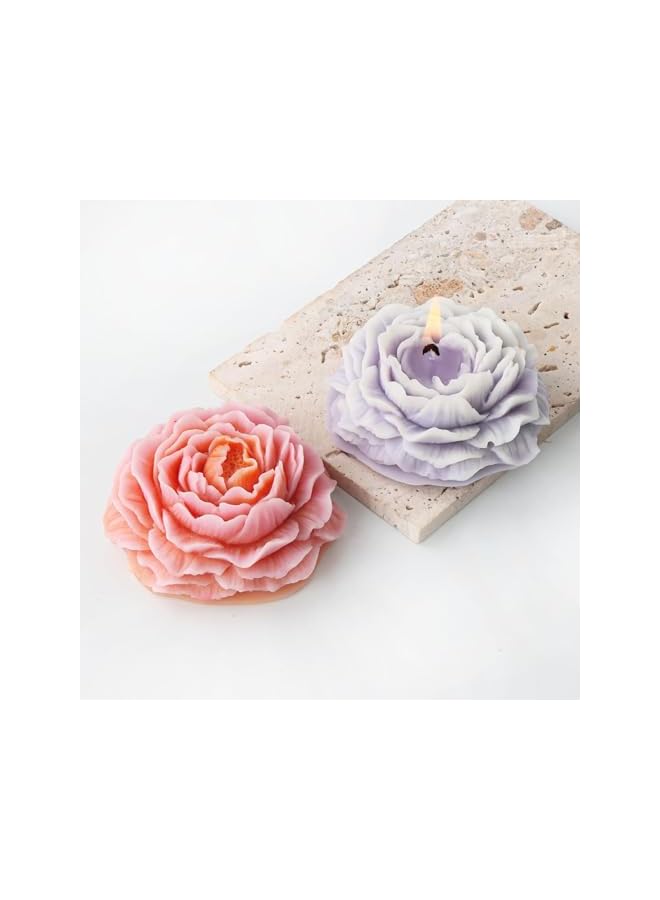 Green Tiger “Rose Candles - Elegant White Flower-Shaped Scented Candles in Organic Soy Wax | Perfect Valentine's Day Gift for Women | Minimalist Home Decor Delight” - Image 3