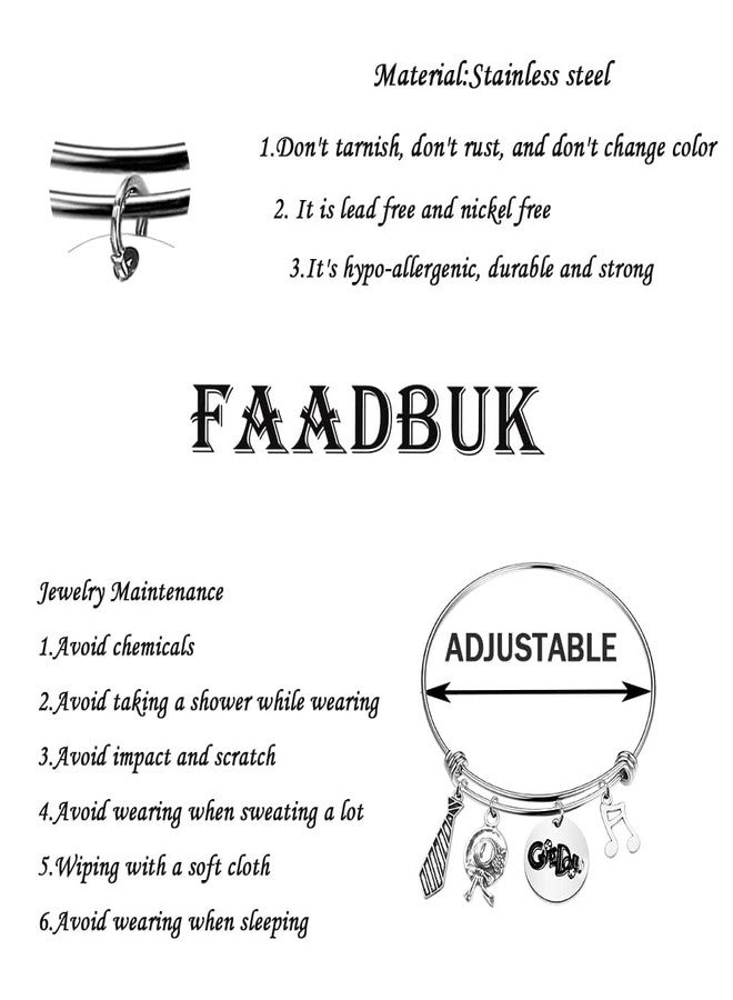 FAADBUK Musical Inspired Charm Bracelet Musical Fans Gift Opening Night Gift (Guys Bracelet) - Image 2