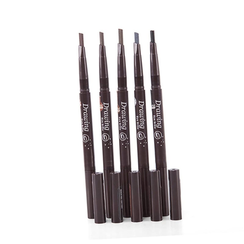 DOITOOL 1piece Eyebrow Pencil and Brush Set Auto-rotating Design for Precise Eyebrow Makeup Application Portable Travel for Skin Types - Image 4
