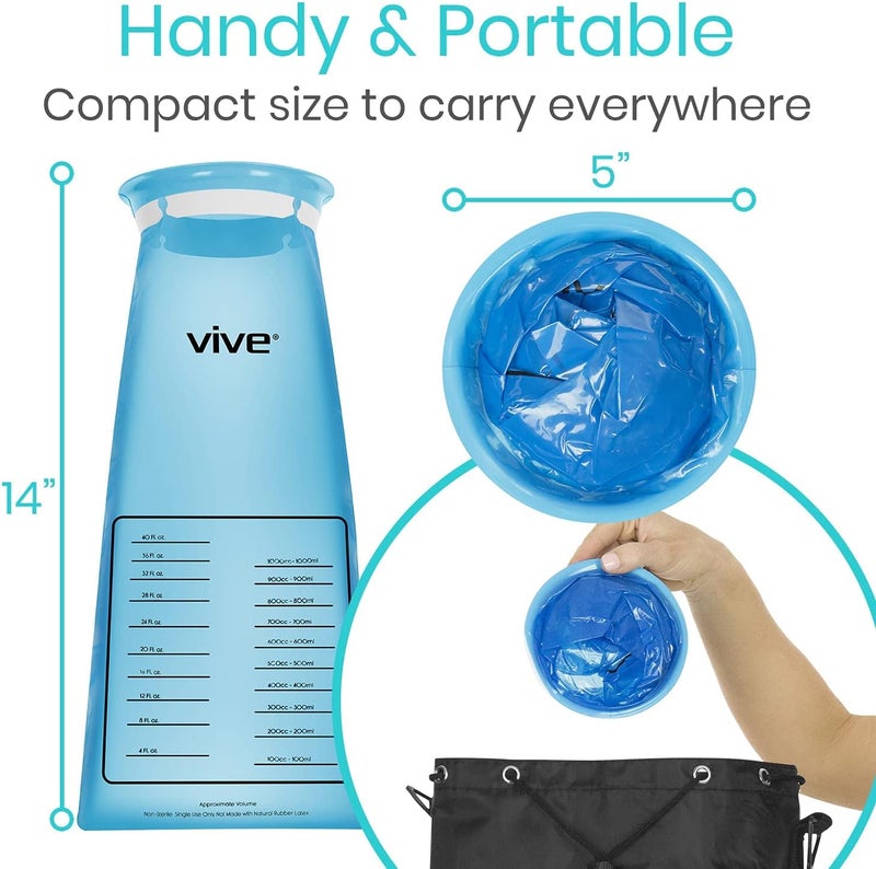 Vive Vomit Bags Disposable 24 Pack Emesis Bags 1000ml Barf Throw Up Puke Bags for Car Leak Resistant Portable Nausea Bags for Travel Motion Morning Sickness Kids Adults Pregnant Women - Image 5
