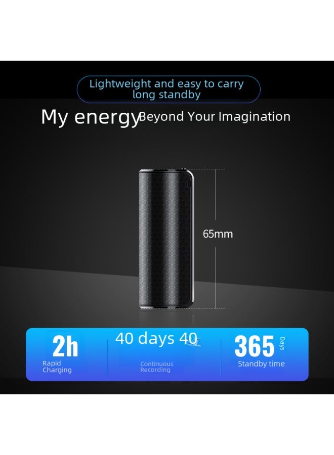 Q70 Smart Voice Control Recorder Strong Magnetic Attraction Long Battery Life 500 Hours Digital Computer Recording Device-Color:English-Black-Capacity:256GB - Image 4