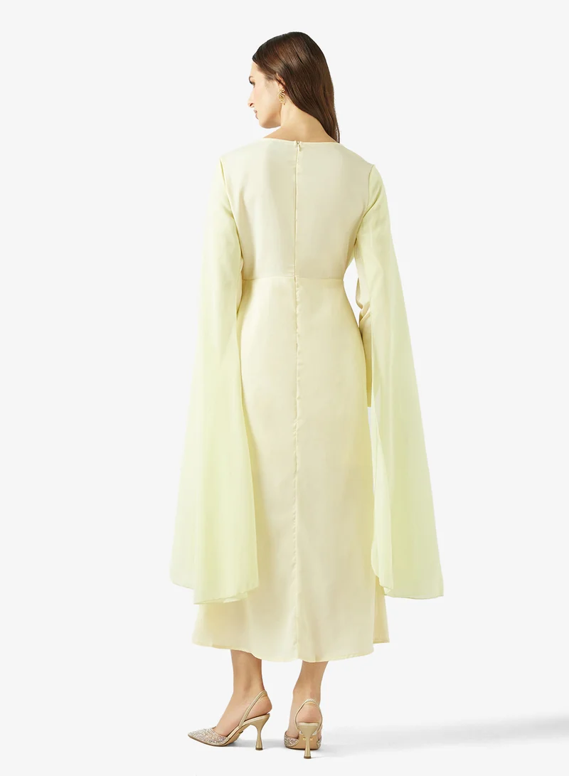 ELLA A-line Dress With Cape