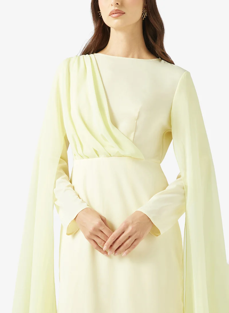 Ella  A-line Dress With Cape for Women | Best Price UAE