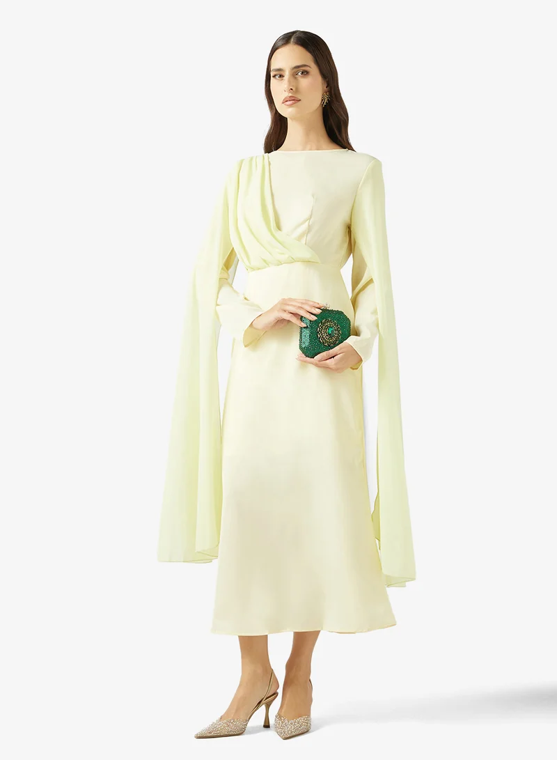 Ella  A-line Dress With Cape for Women | Best Price UAE