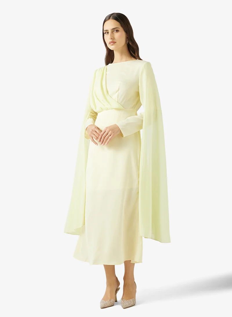 ELLA A-line Dress With Cape