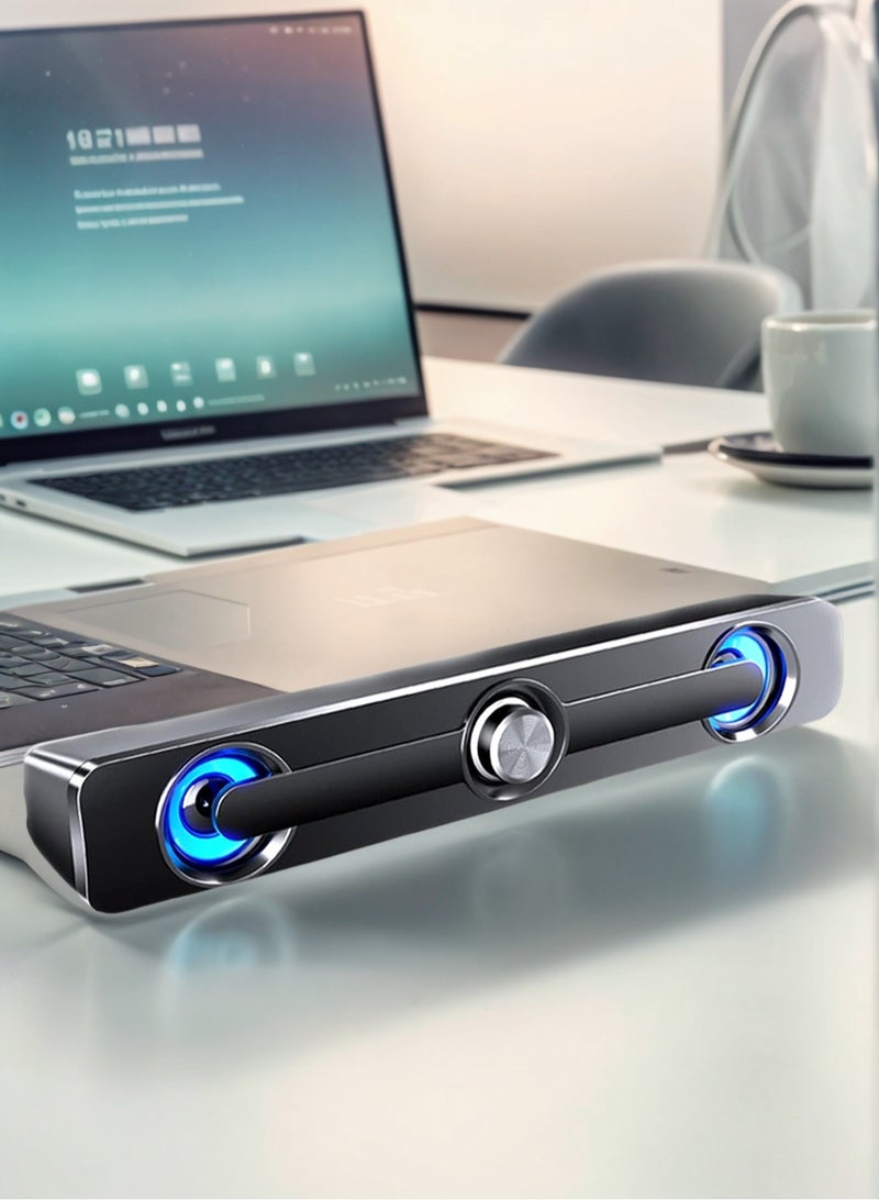 SADA Computer Speaker USB Wired Powerful Bar Stereo Subwoofer Bass Speaker Surround Sound Box for PC Laptop Phone Tablet MP3 MP4 - Image 1