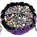 SIQUK Large Dice Bag with Pockets Big Capacity Dice Bag Drawstring Dice Pouch DND Dice Storage Bag for RPG MTG Table Games Hold Over 300 Dice Dark Violet - Image 3