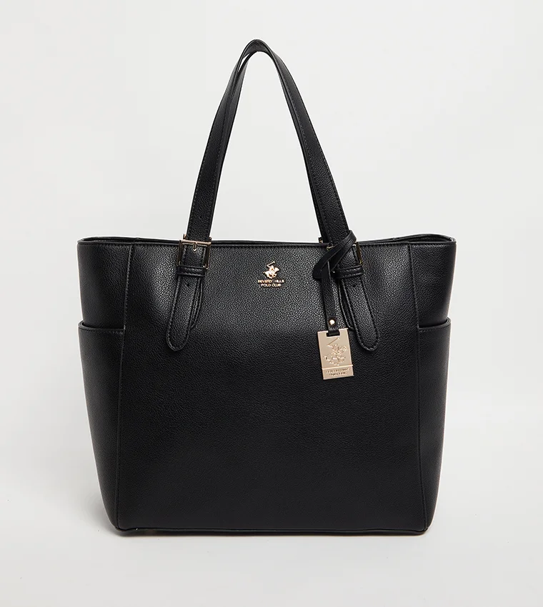 BEVERLY HILLS POLO CLUB Logo Metal Tote Bag