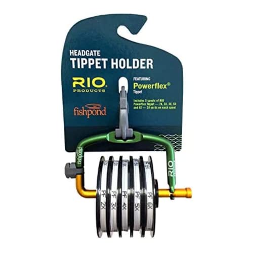 RIO Products Fly Fishing Tippet Head Gate, 2X, 3X, 4X, 5X, 6X Powerflex Tippet, 30 Yard Spools, Clear - Image 1