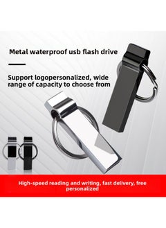 Generic U Disk 32G High-speed Metal 64G Gift Lettering Large Capacity Mobile Phone Computer Car USB Creative USB-Color:Gold-Capacity:32GB  - Image 2
