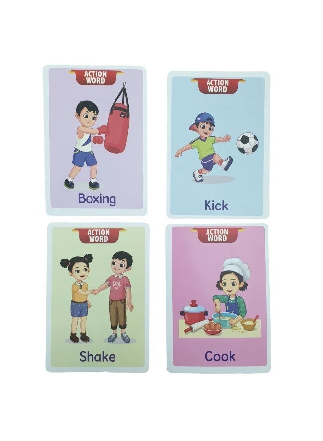 Actions, Opposite Words & Colors Big 24 Flash Cards Set - Image 3