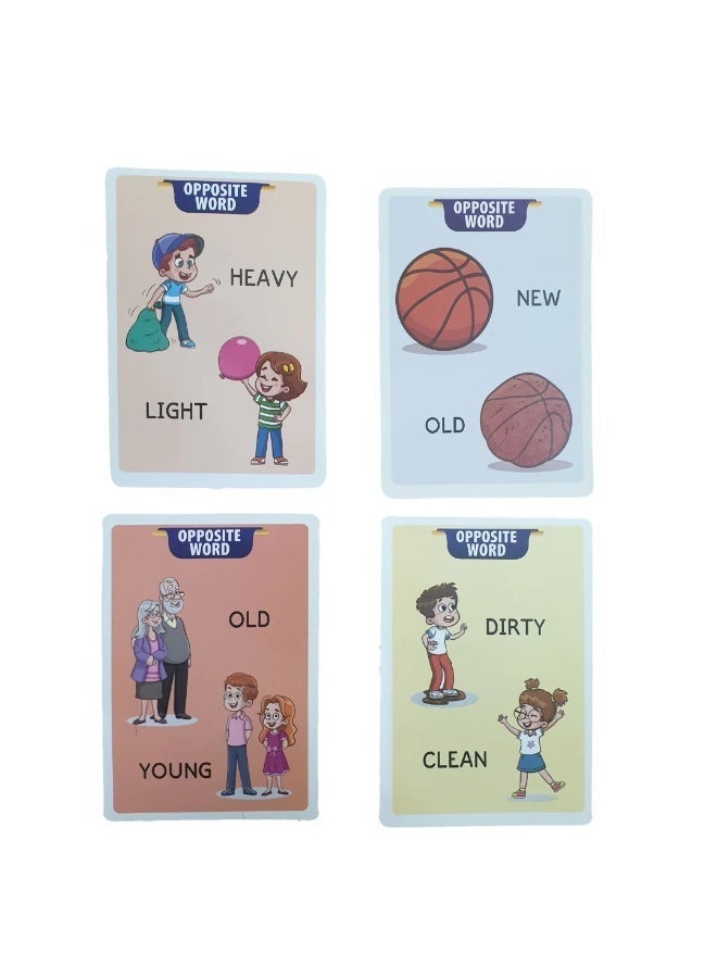 Actions, Opposite Words & Colors Big 24 Flash Cards Set - Image 4