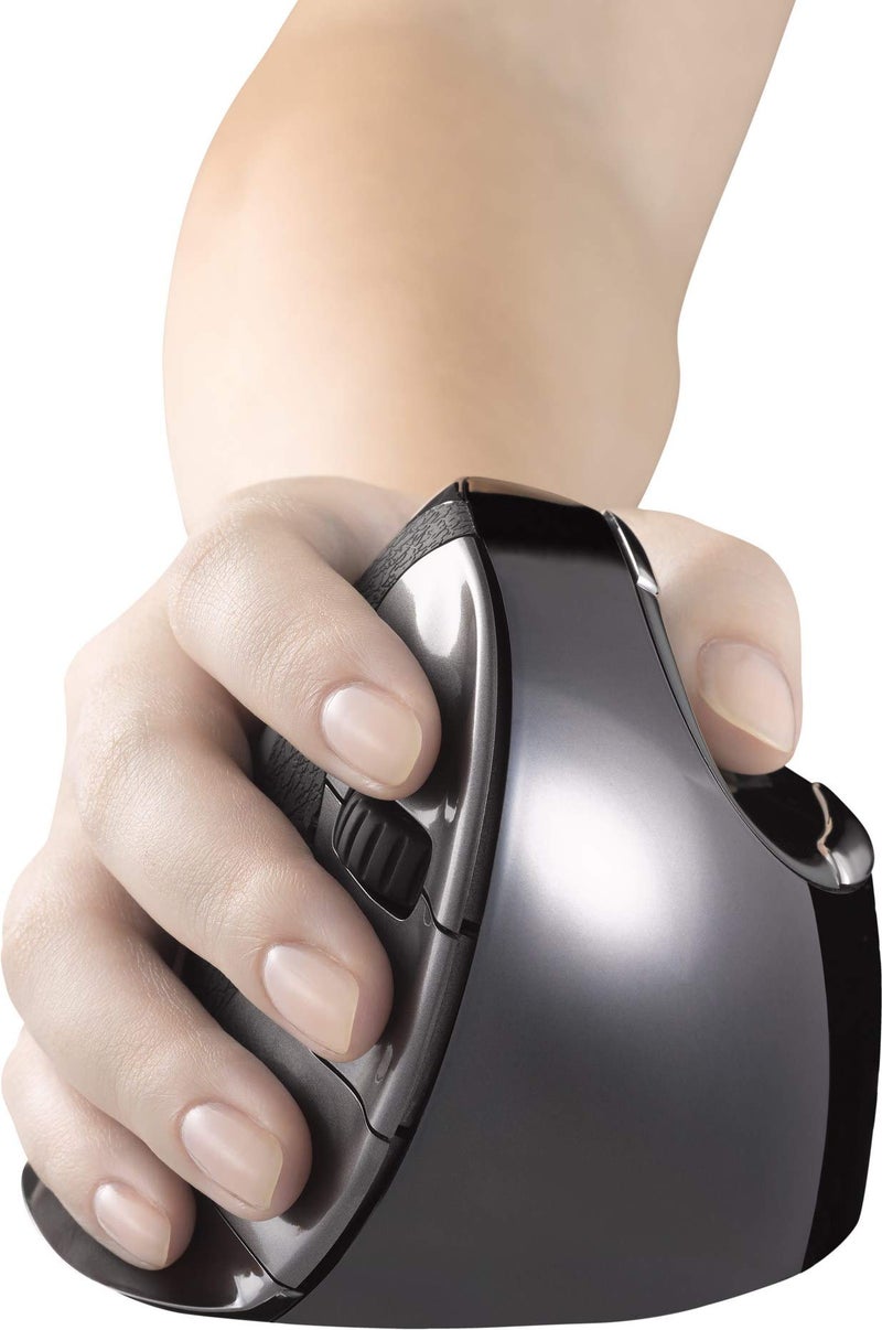 Evoluent â€“ Inventor of The Vertical Mouse â€“ VMDLW Ergonomic Vertical Mouse Right Hand Large USB Wireless, Sculpted for Comfort, Reduces Wrist Strain, 4 Speeds, 6 Customizable Buttons in Windows - Image 4