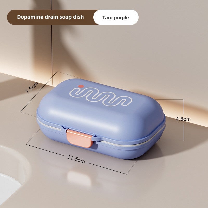 Luxury Travel Soap Box with Drainage Lid Sea blue [with sealing ring] 