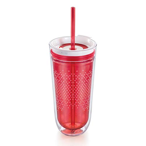 Zoku Travel Tumbler with Straw Sipper Water Bottle for Adults & Girls | Reusable Straw Bottle for Office, Gym, or Travel | BPA-Free, Leak-Proof - Image 1