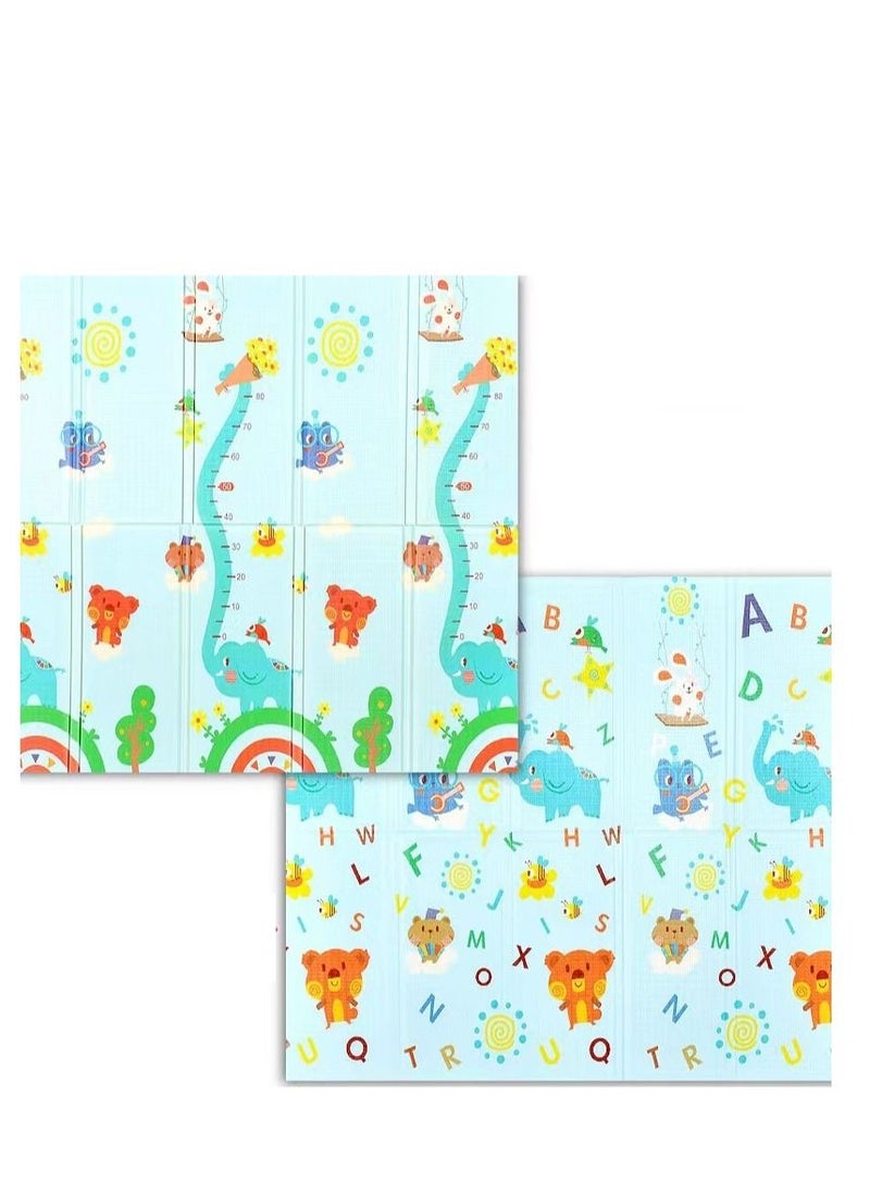 EMZJ - 200 x 180 x 1 cm Baby Crawling Play Floor mat Foam Non-Toxic Foldable Reversible Playing Mat - Tall Elephant Trunk & Different Designs - Image 1
