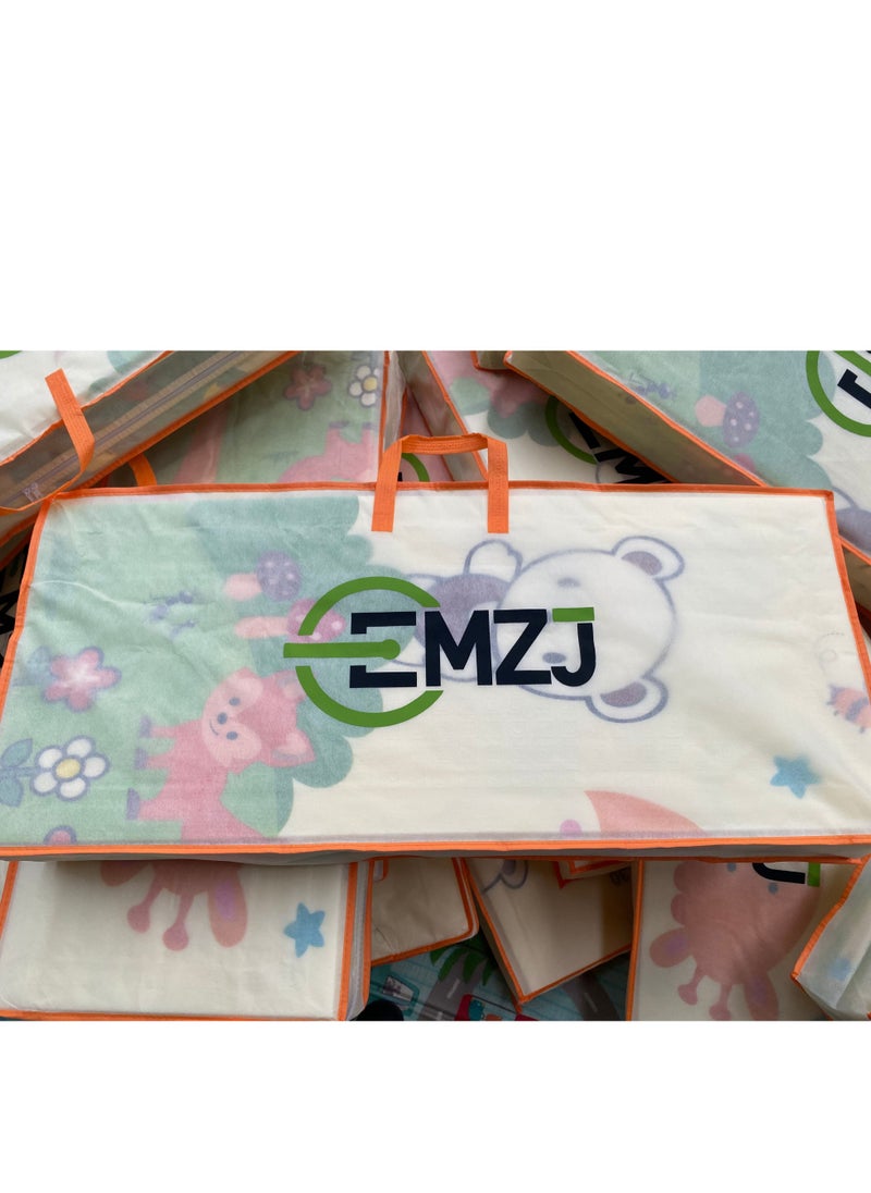 EMZJ - 200 x 180 x 1 cm Baby Crawling Play Floor mat Foam Non-Toxic Foldable Reversible Playing Mat - Tall Elephant Trunk & Different Designs - Image 1