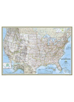 National Geographic United States Wall Map - Classic (43.5 X 30.5 In)