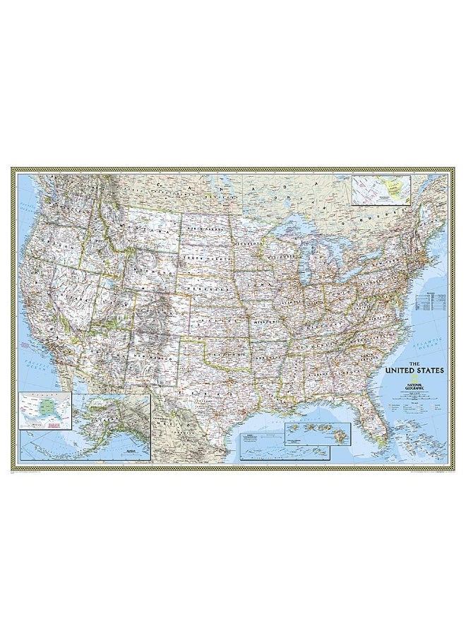 null - National Geographic United States Wall Map - Classic (43.5 X 30.5 In) - Image 1