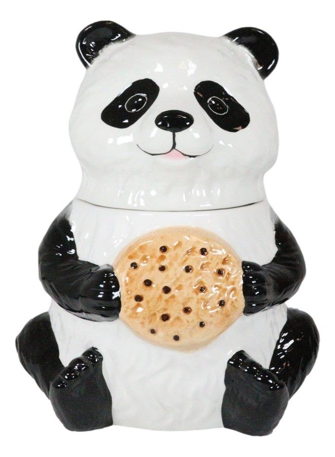Ebros Gift The Kung Fu Dragon Warrior Giant Panda Ceramic Cookie Jar Container 9.5" Tall Collectible Kitchen Hosting Dining Accessory Cute Panda Bear Figurine - Image 1