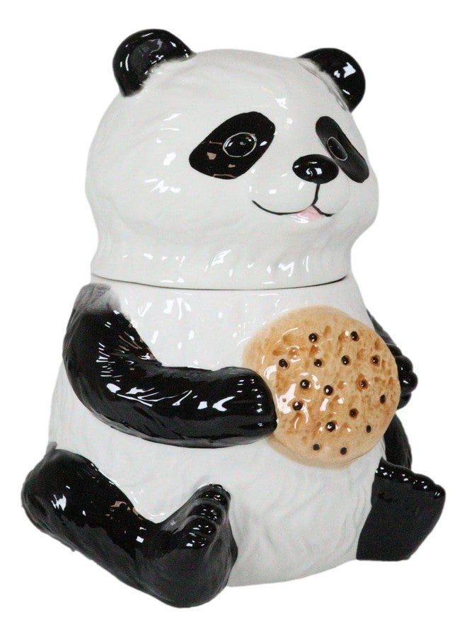 Ebros Gift The Kung Fu Dragon Warrior Giant Panda Ceramic Cookie Jar Container 9.5" Tall Collectible Kitchen Hosting Dining Accessory Cute Panda Bear Figurine - Image 2
