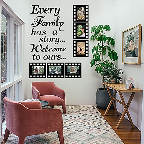 LIYAOLI Every Family Has a Story,Family Wall Stickers Decor for Living Room,Contains 6 Pcs 4 x 6 Inch Picture Frame Inspirational Wall Decals Quotes - Image 3