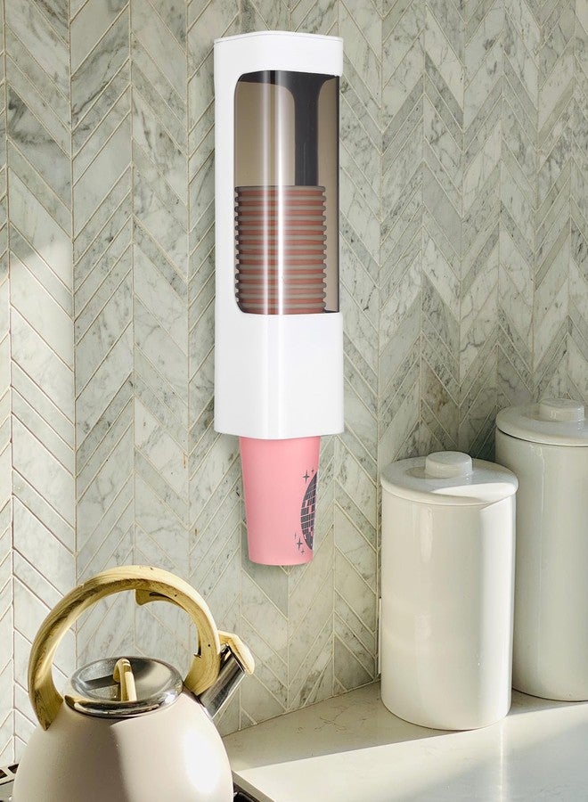 Molain 3PCS Cup Dispenser Wall Mounted, Bathroom Cup Holder for 3oz-5oz Disposable Paper and Plastic Cups, Water Cooler Cup Dispenser with Adhesive Plate for Home, Office, Gym, and More - Image 3