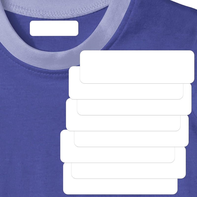Leitee 80 Pcs No Iron Labels Writable No Iron Fabric Labels No Iron Clothing Name Labels Stick Washable Labels for Adults Camp Home Daycare and Nursing Home 12 x 134 Inch - Image 1
