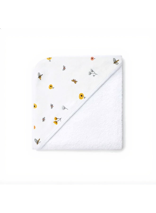 Hummingbird Premium Hooded Baby Towel – Ultra-Soft Absorbent Bath Towel with Hood for Newborn & Toddler, Butterflies Design - Image 3