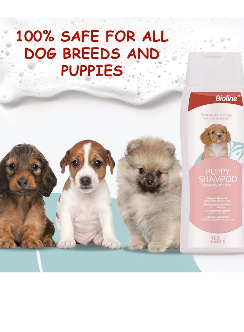 Bioline Mild Care Natural Dog Puppy Shampoo 2X250ml - Image 3
