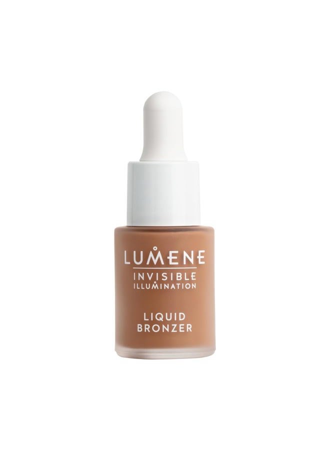 Lumene Invisible Illumination [Kaunis] Liquid Bronzer - Skincare-Infused Bronzing Drops with Buildable Texture - Made with Pearlescent Pigments for a Luminous Complexion - Summer Glow (15ml) - Image 1