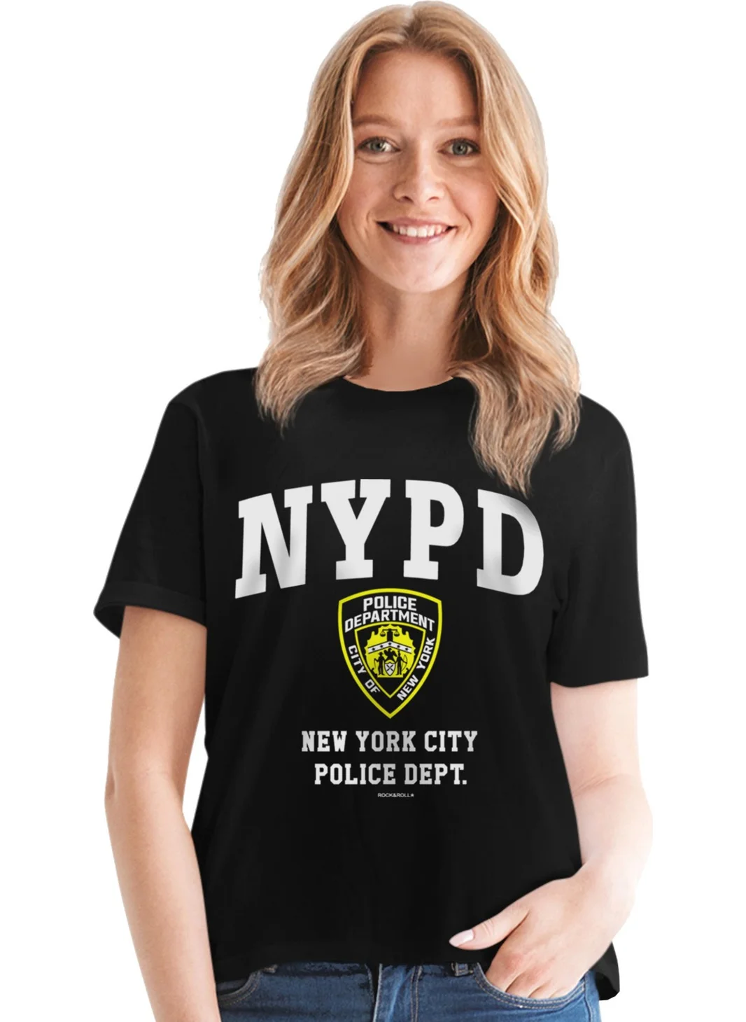 روك اند رول Nypd Black Women's T-shirt