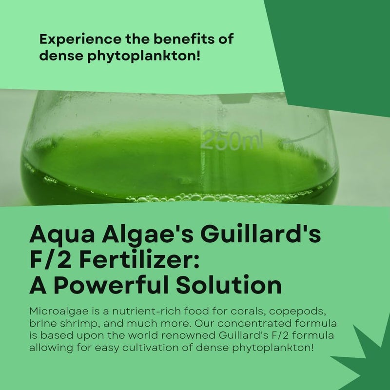 Aqua Algae 16oz Concentrated Guillard's F/2 Formula for Marine Phytoplankton Cultivation, Aquaculture, Reef Tanks, 16 ounces - Image 4