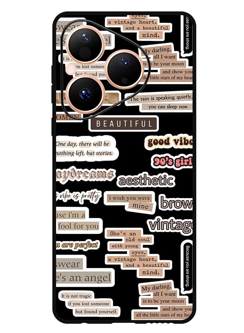 Theodor Case Compatible with Huawei Pura 80 6.6 Inch Protection Shockproof Bumper Cover Beautiful Quote - Image 1