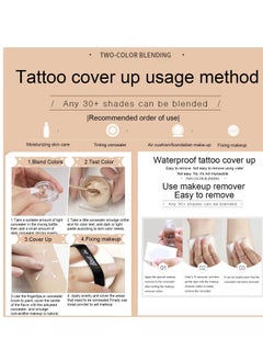 VEZE VEZE Tattoo Concealer, Waterproof, Makeup, Skin Foundation, Concealer, Scar, Vitiligo, Dark Spots, Body Art, Tattoo Cover, anti-adhesive  - Image 3