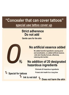 VEZE VEZE Tattoo Concealer, Waterproof, Makeup, Skin Foundation, Concealer, Scar, Vitiligo, Dark Spots, Body Art, Tattoo Cover, anti-adhesive  - Image 4