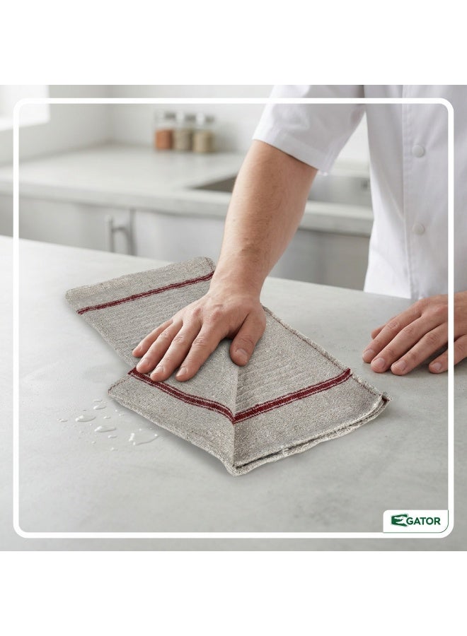 Gator Floor Towel | Grey Absorbent Floor Cleaning Cloth | Commercial Grade | China | 50 x 100 cm | Pack of 120 - Image 5
