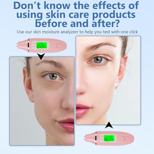 Semme Skin Hydration Tester, Analyzer Machine Professional, Digital Skin Oil Sensor, Analyzer Tester Water Oil Monitor LCD Display Monitoring Meter for Face and Body - Image 4