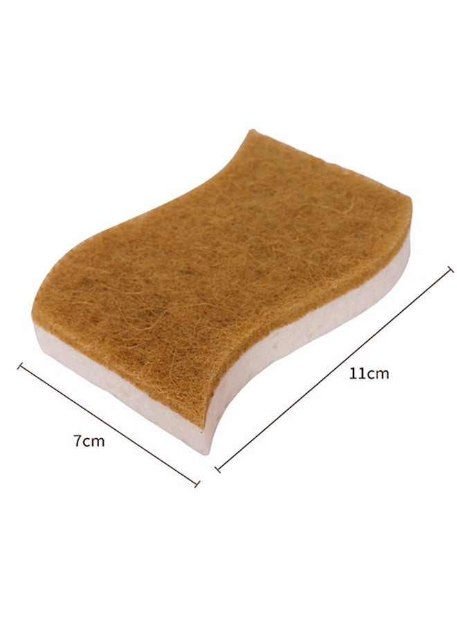 12Pcs Cleaning Sponges, Sisal Pulp Sponge Cleaning Pads, Double-Sided Scrubber For Washing Pots Pans Dishes, Oil-Absorbing Coconut Fiber Cleaning Sponge, Household Kitchen Heavy-Duty Cleaning Cloth, 7x11cm - Image 3