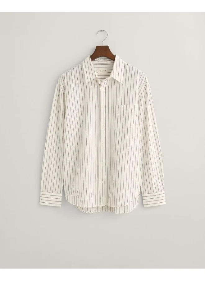 غانت Gant Relaxed Fit Pinstriped Seersucker Shirt
