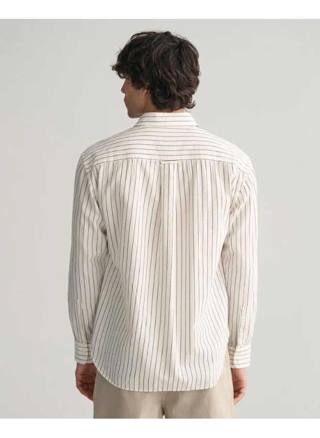 غانت Gant Relaxed Fit Pinstriped Seersucker Shirt