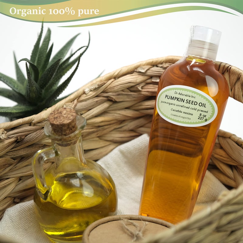 PUMPKIN Dr Adorable - 8 oz - Pumpkin Seed Oil Unrefined - Virgin 100% Pure Natural Premium Organic Cold Pressed - Image 2