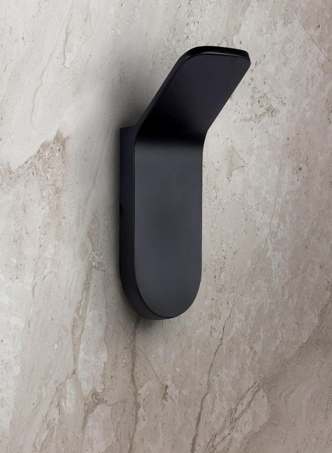 Canarm LYLA MBK Minimalist Robe Hook - Matte Black Aluminum, 1.25" W x 2.75" H, Chic Wall-Mounted Hook for Bathrooms and Bedrooms - Image 3