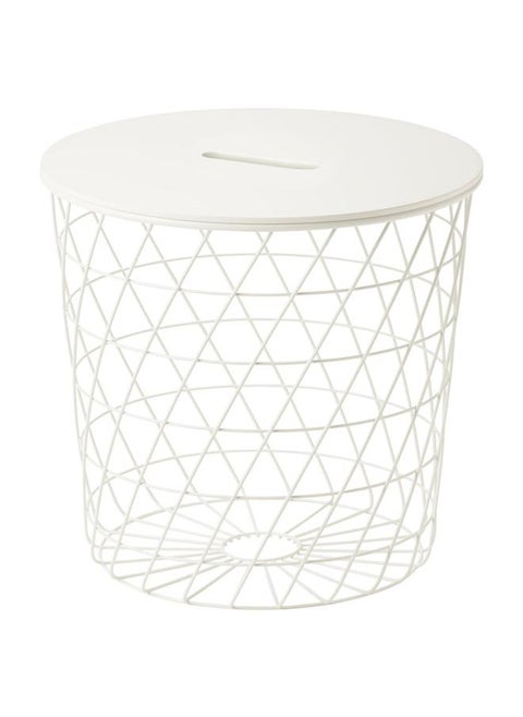 Storage Table, White, 44 Cm